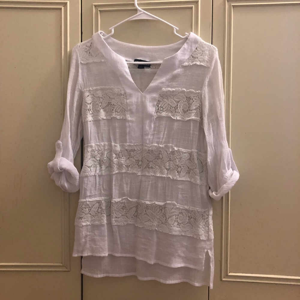 White long sleeved linen blouse!